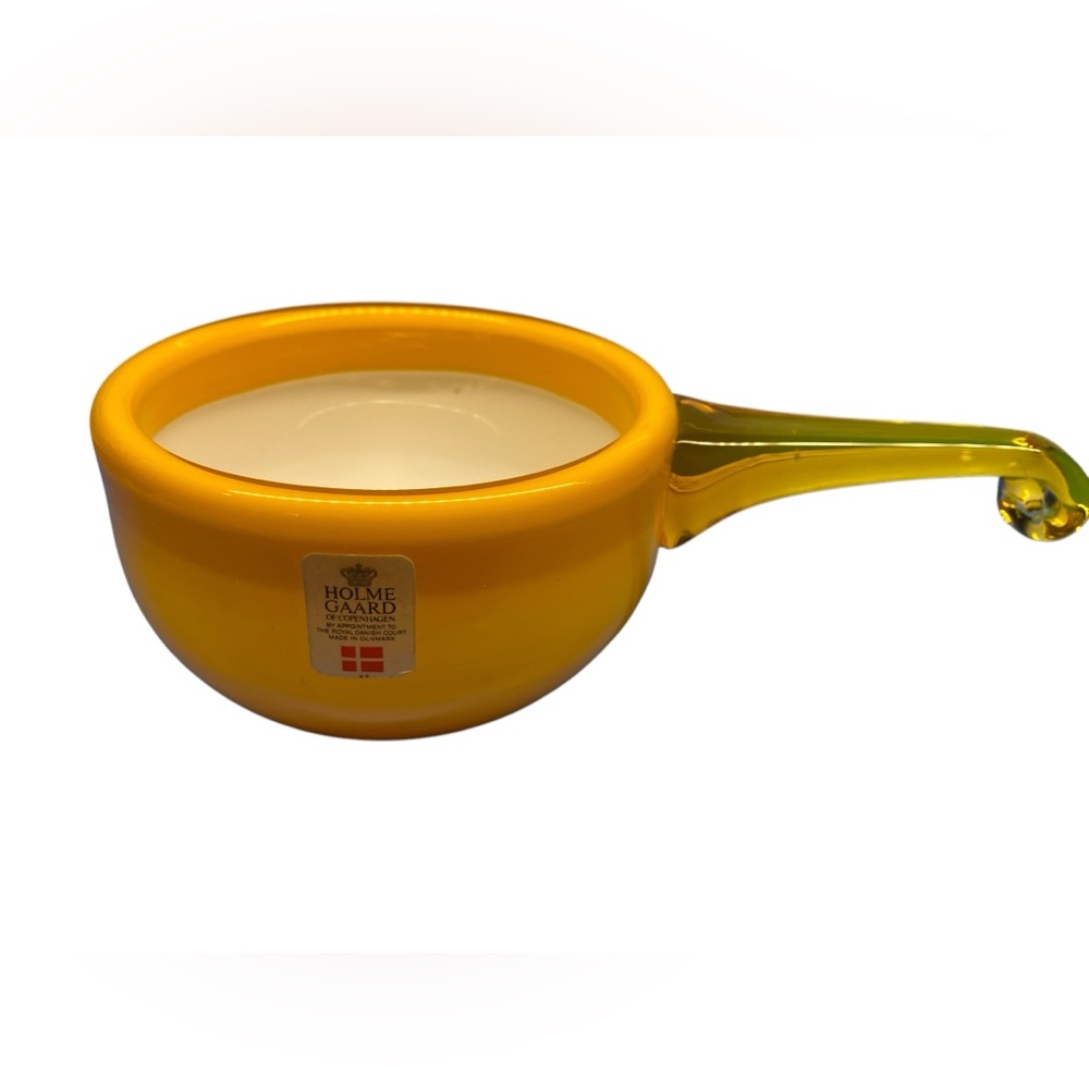 Holmegaard Michael Bang Palette Bowl 1960 Yellow Glass